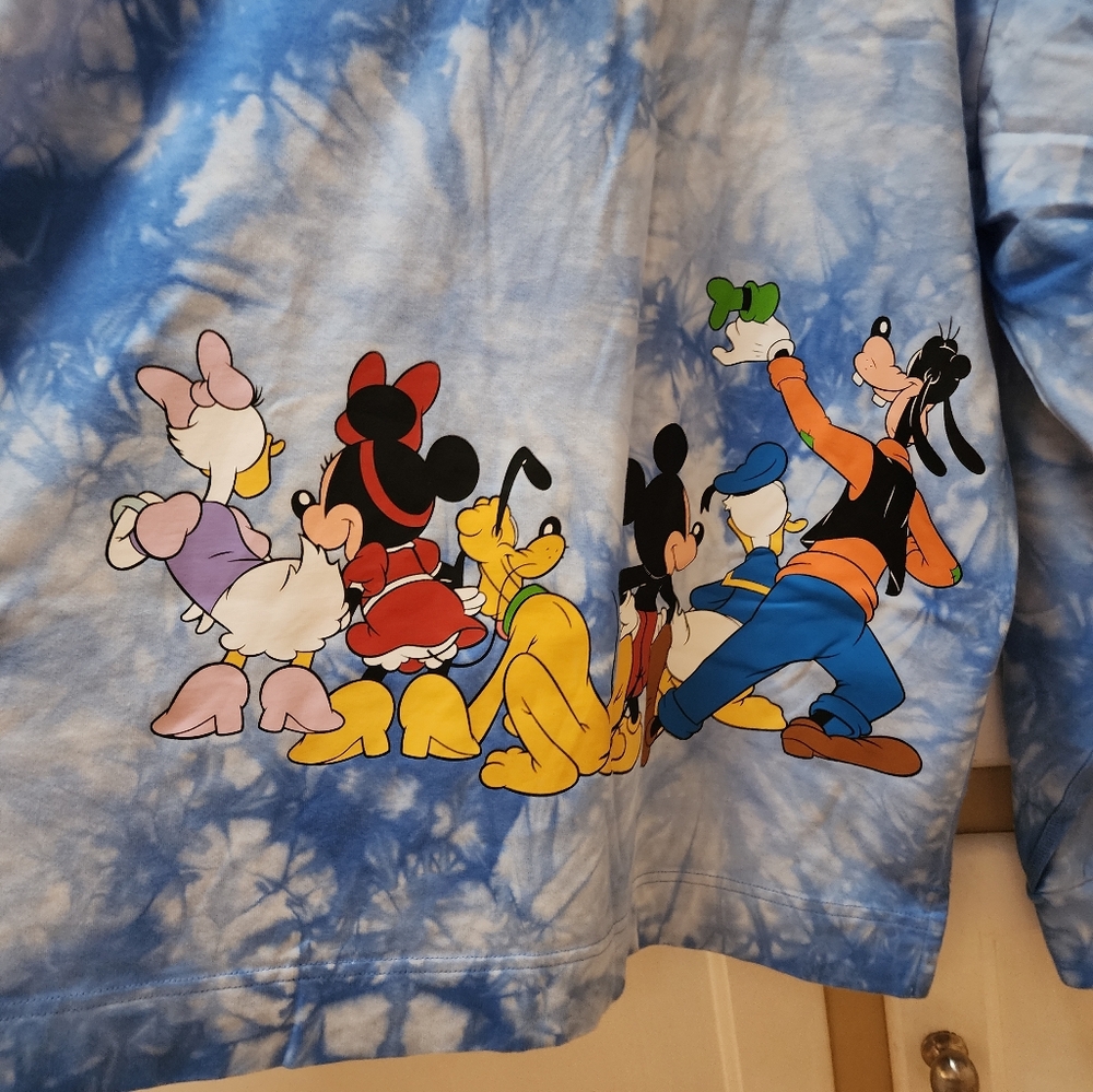 Disney Tie-Dye Unisex Character Long-Sleeve Spirit Jersey. NWT - Picture 8 of 15